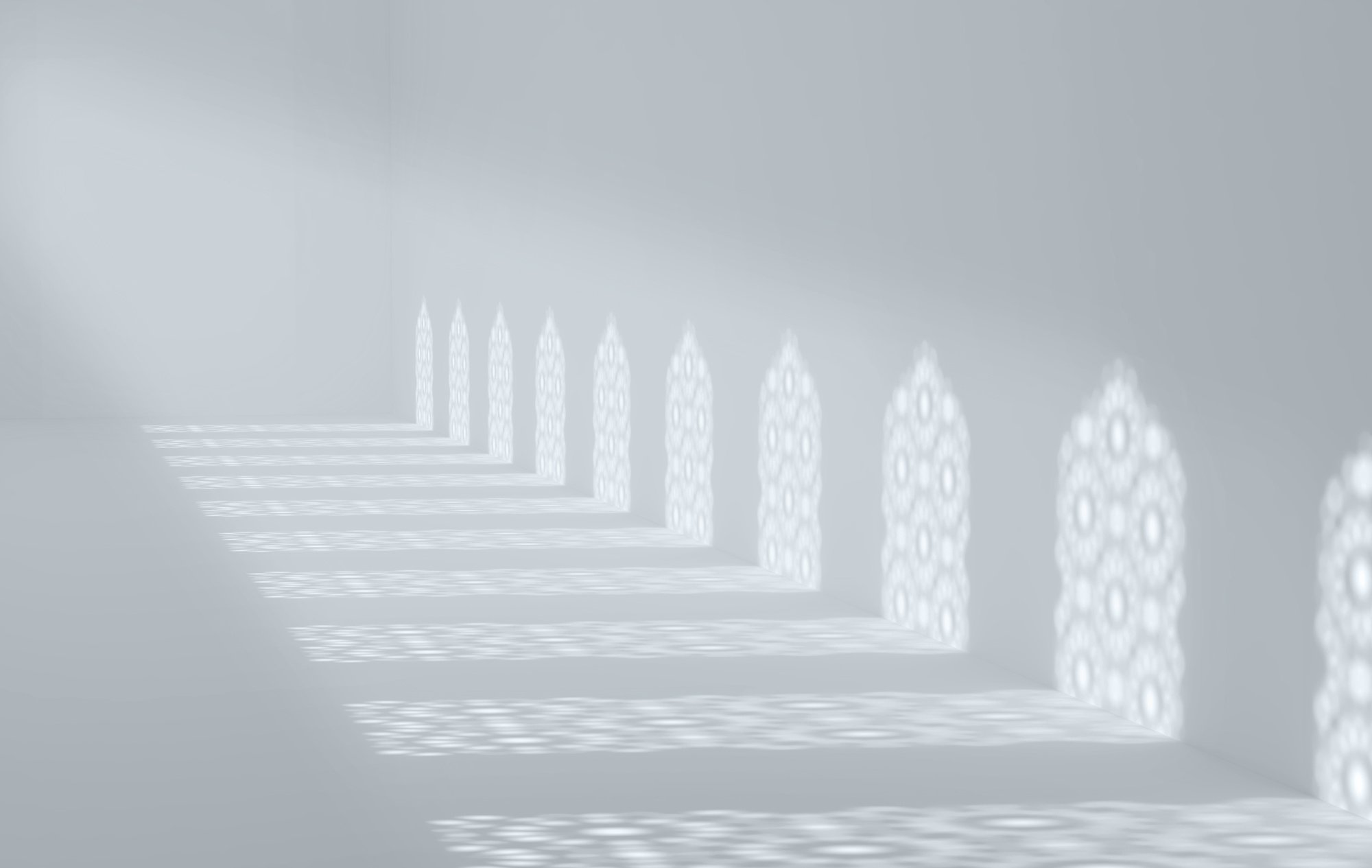 Islamic Background Window Shadow with Array Light